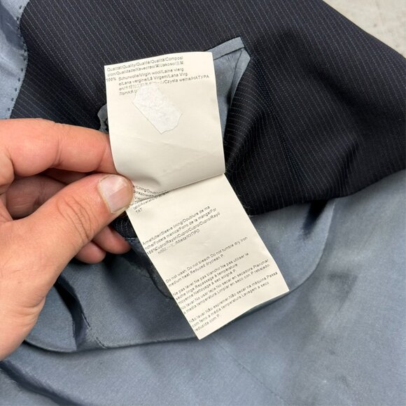 Hugo Boss Suit 2pc Pinstripe Wool Navy Blue "Gable/Vegas" 40 R 36x30 - Picture 9 of 12